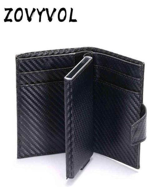 Zovyvol Kurzer intelligenter männlicher Brieftasche Geldbeutel Leder RFID MENS TRIFOLD CARD Kleine Münze Geldbörse Tasche S 2112239627932