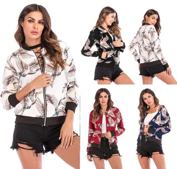 Women039s Jackets Mulheres 2022 Moda Europa Europa Estados Unidos Impressão de lazer Easy Feminino Baseball Uniform Casacats YWZ58175517494