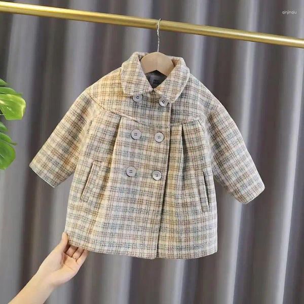 Jacken Kinder Mädchen Herbst Winter Mitte und kleine Kinder Baby Korean Edition Wollmantel verdickter Trend