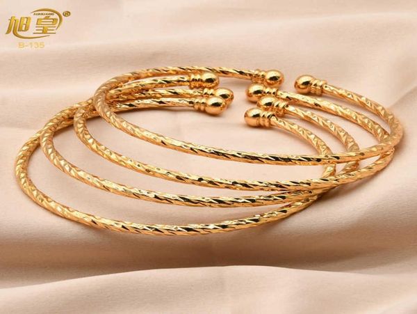 Moda 24K Altın Bileklik Bileklik Kadınlar İçin Ayarlanabilir Lüks Bilezikler Türk Hint S Dubai Jewelry6848025