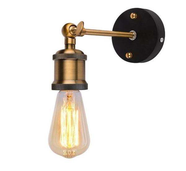 LED -Wandleuchten 110V 220 V E27 Metalllampen Home Decor Einfache Einzelschwinglampe RETRO Rustikale Leuchten Beleuchtung6825862