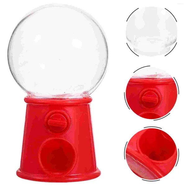 Garrafas de armazenamento 12pcs Gumball Machine Bank for Kids Portable Bubble Candy Dispenser Red
