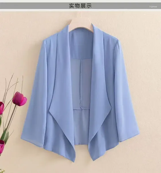Kadın Ceketleri 2024 İlkbahar Yaz Şifon İnce Ceket Kadın Ürün Güneş Koruyucu Dış Sling Elbisesi Salk