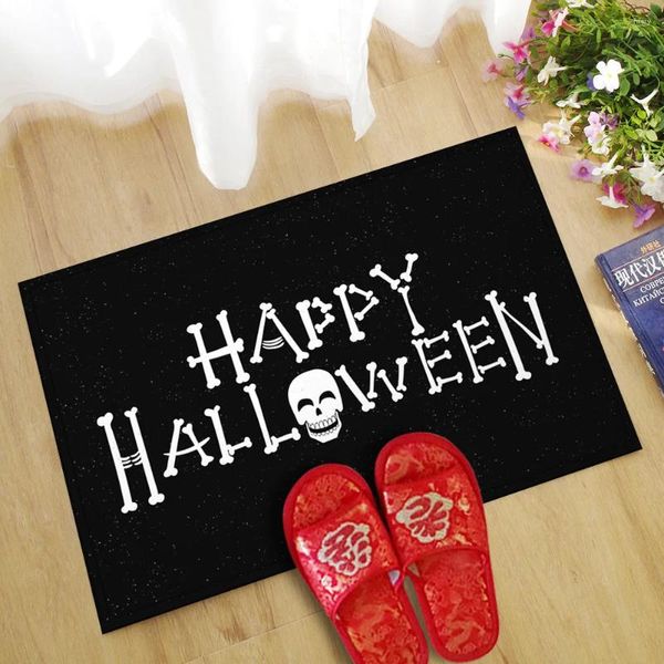 Tapetes de banho 1 PC Halloween Porta criativa Mat Festival Festival Pad Água 40 60cm/45 70cm Baby Velvet Banheiro de absorção Anti-Skid