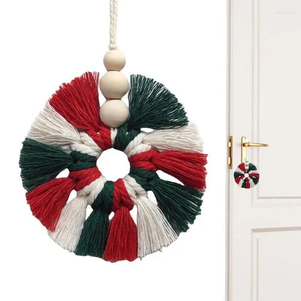 Fiori decorativi macrame ghirlanda natalizio multicolore a parete a parete cartello ornamento sospeso dream catcher regali per feste di nozze