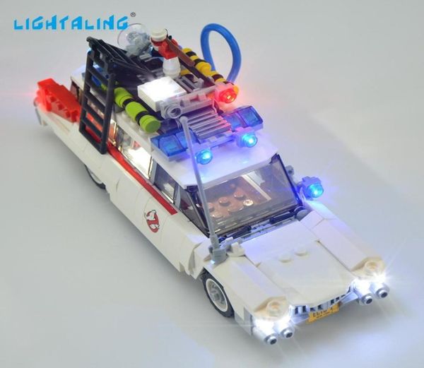 Kit de luz LED leve para Ghostbusters Ecto1 Toys Compatível com a marca 21108 Blocos de construção Bricks USB Charge Y11301270519