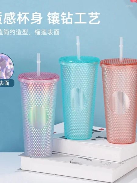 Altre forniture per uccelli diretti diretto di Internet Celebrity Creative Durian Cup Coppa di plastica a doppio strato Porta di colore Solido Portable