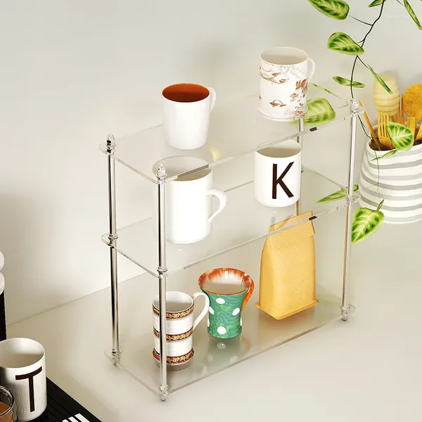 Küche Aufbewahrung Tasse Rack Desktop Schrankschublade Box Kessel Glas Kaffeehalter Accessoires Organizer Gericht
