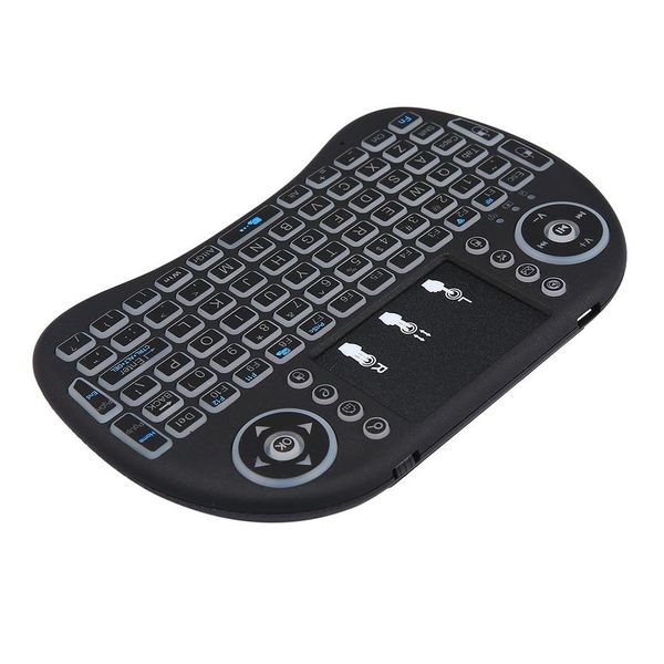 PC Remote Controls Colorf Backlight Air Mouse Tastiera 2.4G Taste wireless Toucad Mini RII i8 Control per Android TV Box Drop Deli DHRSL