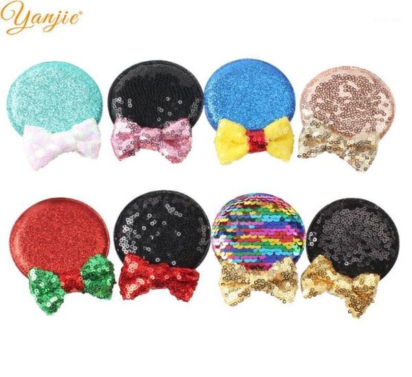 Orecchie da topo Barrette Whou Sequen Wows Bows Clips Clips Clip per capelli per ragazze fai -da -te per donne11247239