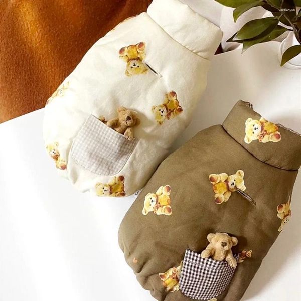 Abbigliamento per cani giubbotti per animali domestici inverno autunno maglione caldo cucciolo cucciolo di moda con cappuccio con cappuccio con cappuccio piccolo giacca morbida chihuahua Yorkshire maltese