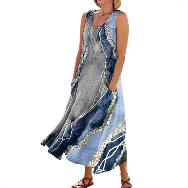 Lässige Kleider Frauen Sommer O Hals Rüsche Boho Schwingen Kleid gelbe 80er Jahre Fancy Women Girls Dressing Kostüme