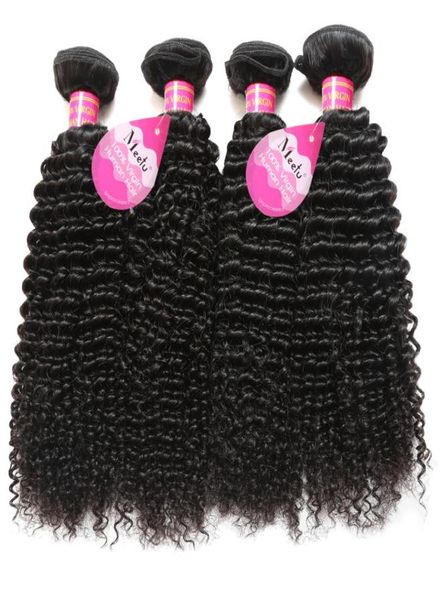 Cabelo peruano brasileiro Cabelo malaio Humano Curly Jerry Curl Hair Weaves 4 Bundles Extensões de Cabelos de Vrigin não processados para BLAC2453644