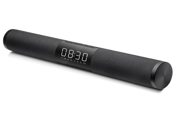 V01 Solulio Bluetooth wireless soundbar con orologio stereo a basso contenuto di bassistiche a doppio corno da 20 W per la TV iPhone 9547339