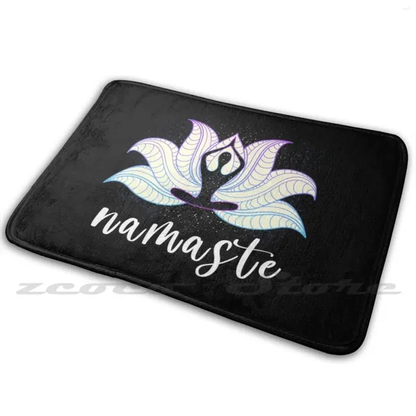 Halılar Namaste Yumuşak Slip Slip Mat Halı Halı Yastığı Yoga Lotus Hindistan Namaskar Etnik