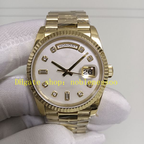 5 stile orologio automatico Super Uunisex per BP Women 36mm Men Mop Falta scagliata BEZEL 128238 Bracciale da donna in oro giallo 128239 BPF Abito meccanico