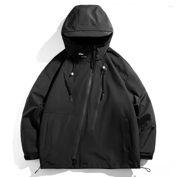 Herrenjacken 2024 Frühlingsmänner Windbreaker Koreaner Mode lose Kapuze Camping Copping wasserdichte Outwear