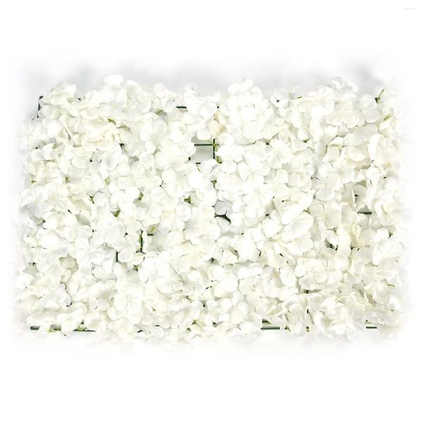 Flores decorativas da parede artificial Diy Seda Flor Decoration for Wedding Party Stage Background White