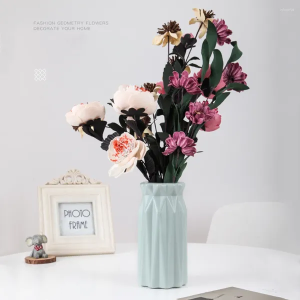 Vasos vaso de flores seco de plástico Decorativo estilo nórdico vastile moderno maconha de mesa para quarto de sala