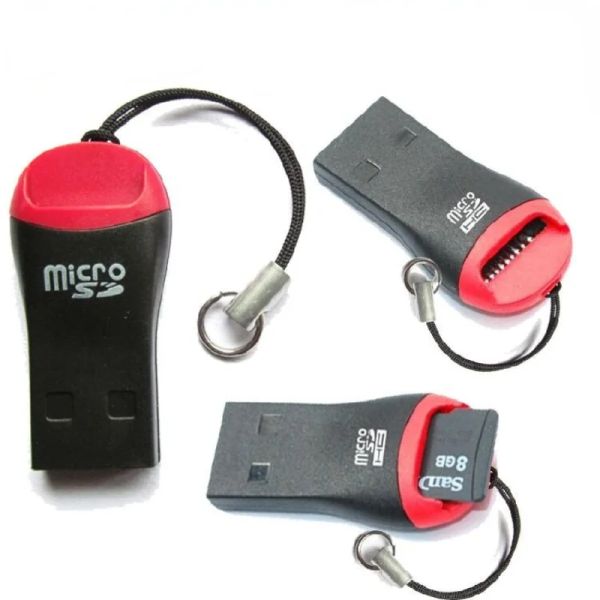 USB 2.0 T-FLASH MICRO SD TF Memory Card Reader Mini Carton Whistle Style Tragbar.