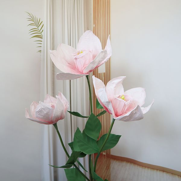 Attività di fiore artificiale su larga scala esterna decorazione per feste decorazione del matrimonio simulazione di carta finestra di visualizzazione di narcisi
