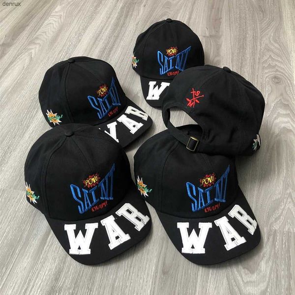 Ball Caps Kanye666 Saint Michael Streetwear Vintage Best qualità ricamo di ricamo da baseball Cappelli da baseball Cappelli di lusso per uomini UNISEXL240413