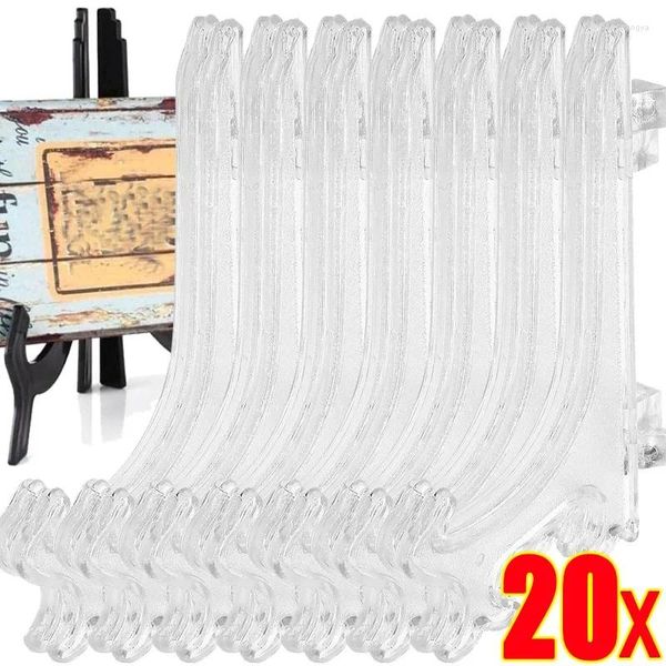 Armazenamento de cozinha Plato portátil Display Stand Transpare Placs racks Acessórios de porta de moldura PO de plástico dobráveis