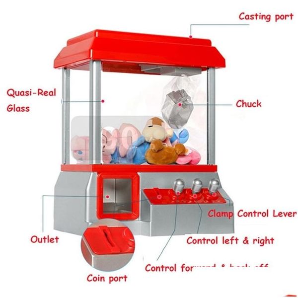 Altri Toys Kids Mini Arcade Game Hine Vending Music Candy Grabber Coin Operated Claw Toy Regalo per bambini 220809 Regali di consegna a goccia dhi8x