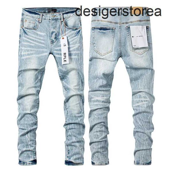 2024 Brand Purple Jeans Personalizzato Cat Whisker Jeans American Straight Gamba Elegante e pantaloni sottili