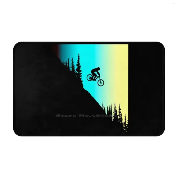 Tappeti MTB Colori |Regalo perfetto 3 taglie da casa sala tappeto moquette mountain mountain bike biciclette enduro bmx bmx motociclista sportivo montagne natura