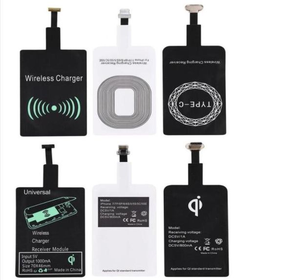 Universal Qi Wireless Ladegerätempfänger -Adapterempfänger für iPhone 6 7 plus 6s 5s 5c Sumsung Android Typ C7573194