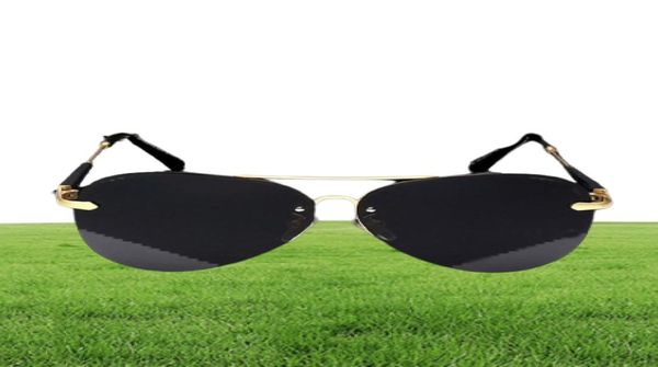 MEN039S Поляризованные солнцезащитные очки UV400 Retro Designer Brand Солнцезащитные очки Mercedes de 743 Пилотный металл без краев gafas hombre gr2648030
