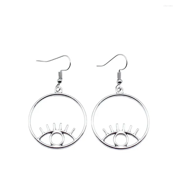 Orecchini a pennaglietta 1PAIR Openwork Eye Charms Pendant Jewelery FORNITURE Forniture regalo Dimensioni 18x19mm 18x19mm