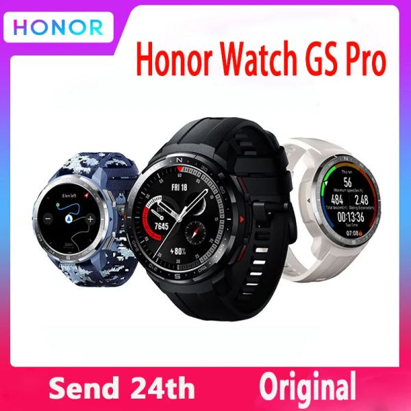 Relógios Honor Watch GS Pro Smart Watch SmartWatch Monitoramento de freqüência cardíaca Bluetooth Call 5Atm Sports Watch for Men