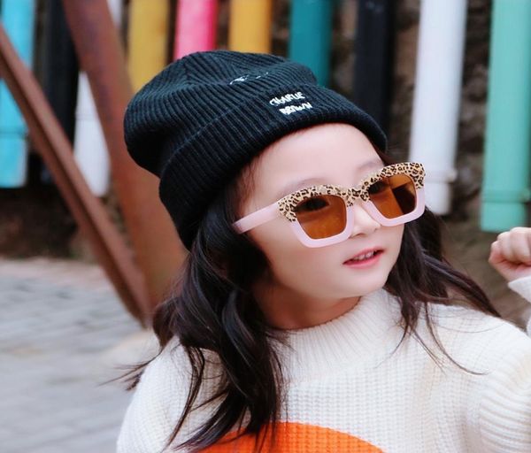Moda Korean Ins crianças Girls Glasses Sun Glasses Print Leopard PRIMEL