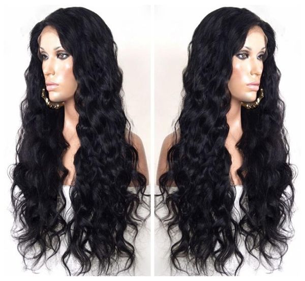 Silk Top Top Full Lace Full Human Wigs Virgin Malaysian Wave não processado Remy Hair Hair Seda Base de renda frontal WAVY COM BABILHO HABEN3332527