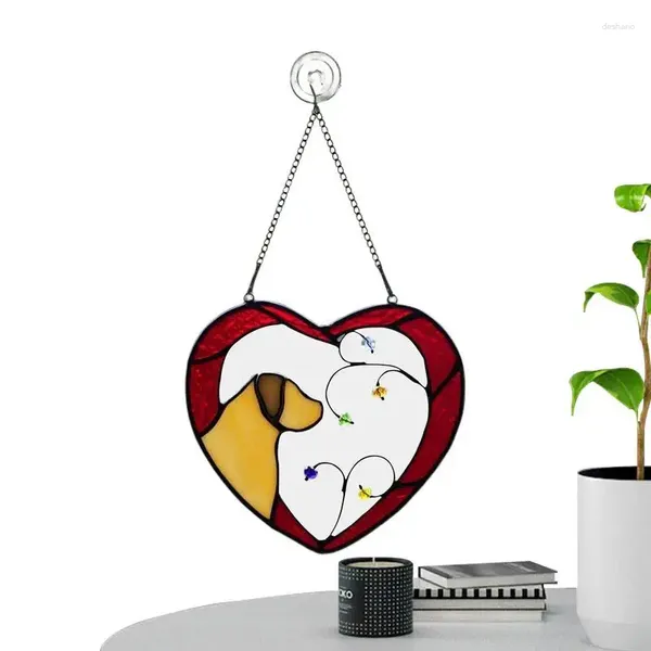 Figurine decorative Cuore acrilico Suncatcher Suncers decorazione da parete da giardino Maker Catcher Catcher Window Creative