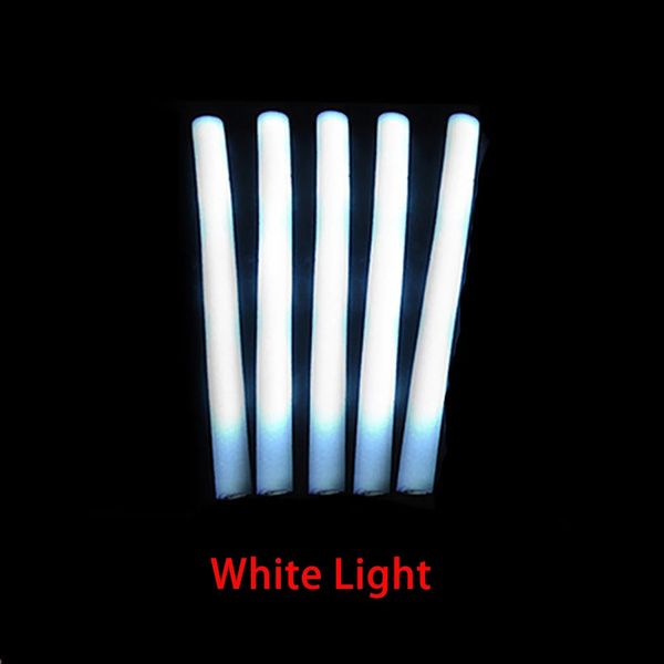 Bulk White LED GLOW Sticks RGB GLOW FOAM Stick Cheers Tubo Dark Light Birthday Wedding Party Supplies 15 30 50 60 pacote 240403