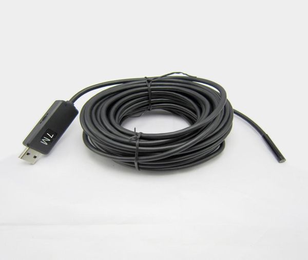 2m 5m 7m USB Mini Su Geçirmez Araç Endoskopio Tüp Mini Kamera 7mm Çapı lens 6LED USB Endoskop Borescope8727065