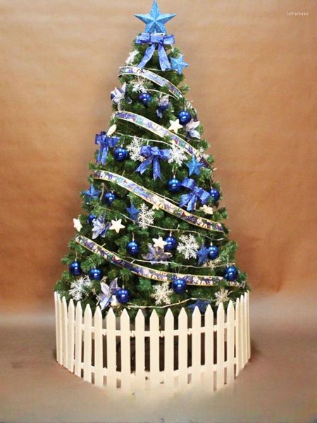 Estatuetas decorativas de natal azul criptografia pacote de pacote de decoração de decoração de adereços