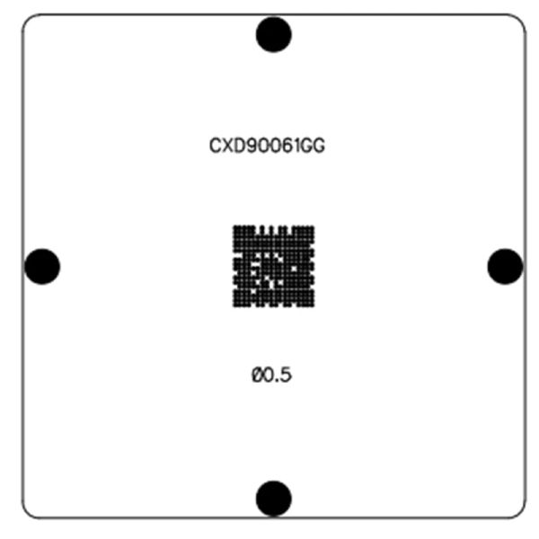 Acessórios Aquecimento direto 80*80 90*estêncil de 90 mm para CXD90061 CXD90061GG 0,5 mm Console de jogo Display Chip CPU BGA Modelo de estêncil