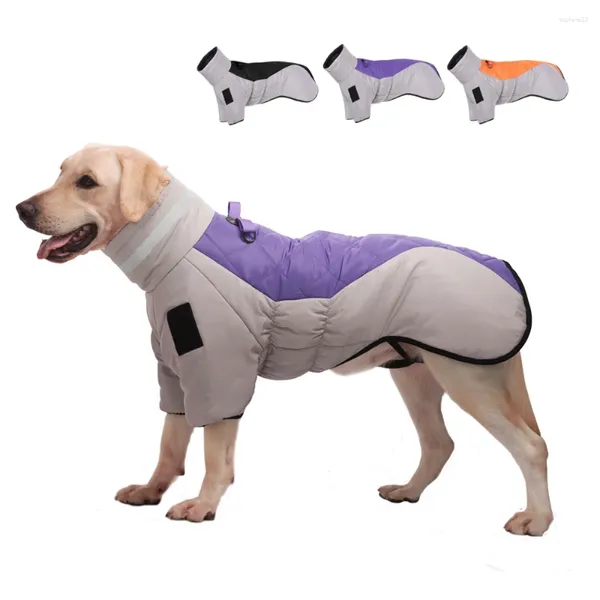 Abbigliamento per cani 2024 vestiti per giacca grande inverno addensano cappotto da pet caldi con collare con colletto ardente dogne abiti da giubbotto per leggine