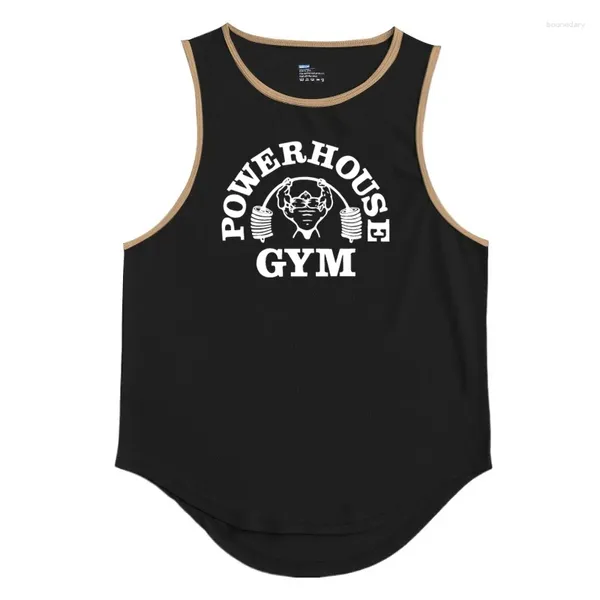 Tanques masculinos masculino de seda gelo camisetas de seda de verão respirável camiseta sub-camiseta masculina malha de fitness seco rápido com o colete sem mangas de corrida