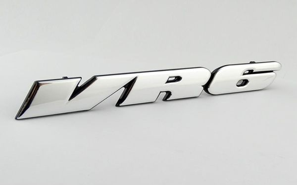 Chrome 3D Sticker VR6 Araba Izgara Rozeti Emblem Çıkartma Mk3 Grille Otomatik Logo VW Golf Corrado Jetta Passat6626850