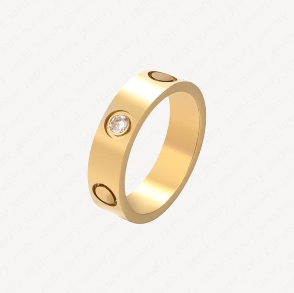 2020 Nuovo classico inossidabile in acciaio inossidabile Gold Love Ogenzie sposato Ring per le donne Mashion Eternal Zircon Jewelry for Women W8925382