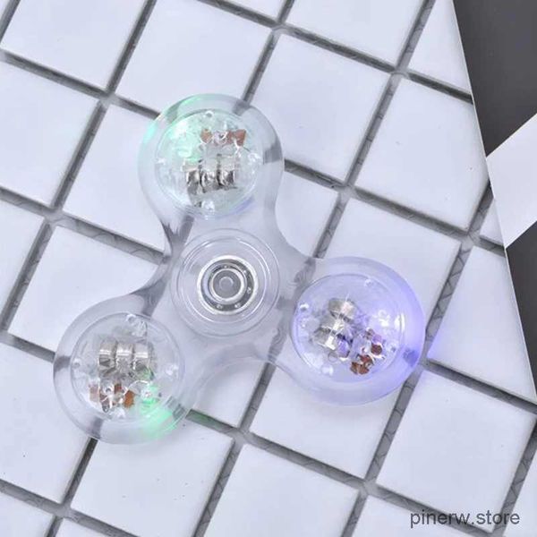 Decompressione giocattolo Nuovo Light Light Fidget Spinnerrainbow Giocattolo giocattolo spinner per bambini per bambini adulti