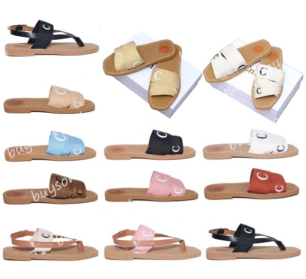 Designer Sandalo Luxury Man Woody Clog Mule Flat Sandale Slide Letter Moca