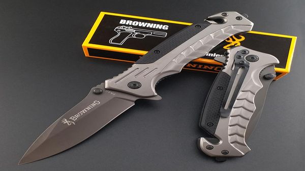 Browning FA46 Titanium Acabar Blade Sharp Tactical dobring Knife G10 Titanium acabamento Handle Assisted Pocket Hunting Rescue Outdoor9067759