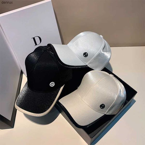 Ballkappen Satin Tide Marke Ladies Baseball Cap Simple Light Luxury Fashion Summer Summered Caps Frühling und Herbst vielseitige Reise -Sun Hatl240413