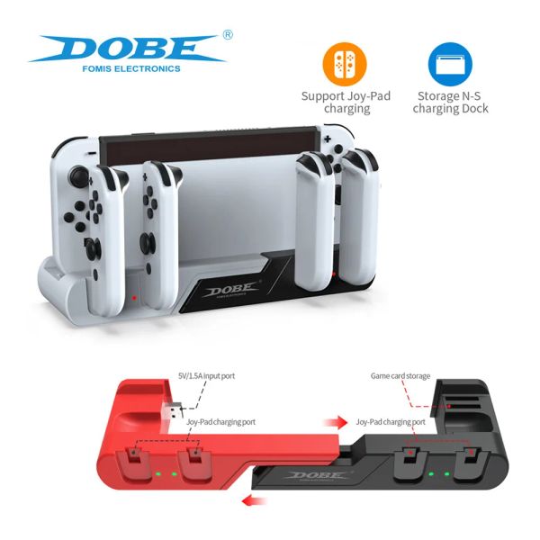 Chargers Charger Dock para Nintendo Switch Joycon Charging Station Holder para Nintendo Switch OLED Game Console Acessórios